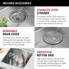 17&rdquo; Workstation Undermount Single Bowl 16 Gauge Stainless Steel&nbsp;Bar Prep Kitchen Sink with&nbsp;WorkFlow&trade; Ledge and Accessories